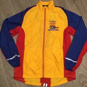 Leslie Jordan Yellow Reflective Gasparilla Marathon Track Jacket Embroidered S